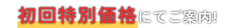 初回特別価格にてご案内!